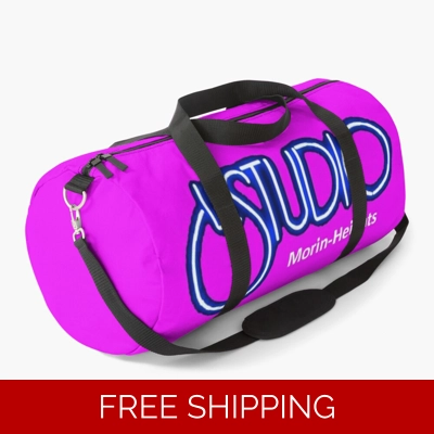 Le Studio Duffle Bag Hot Pink White & Blue Logo MH